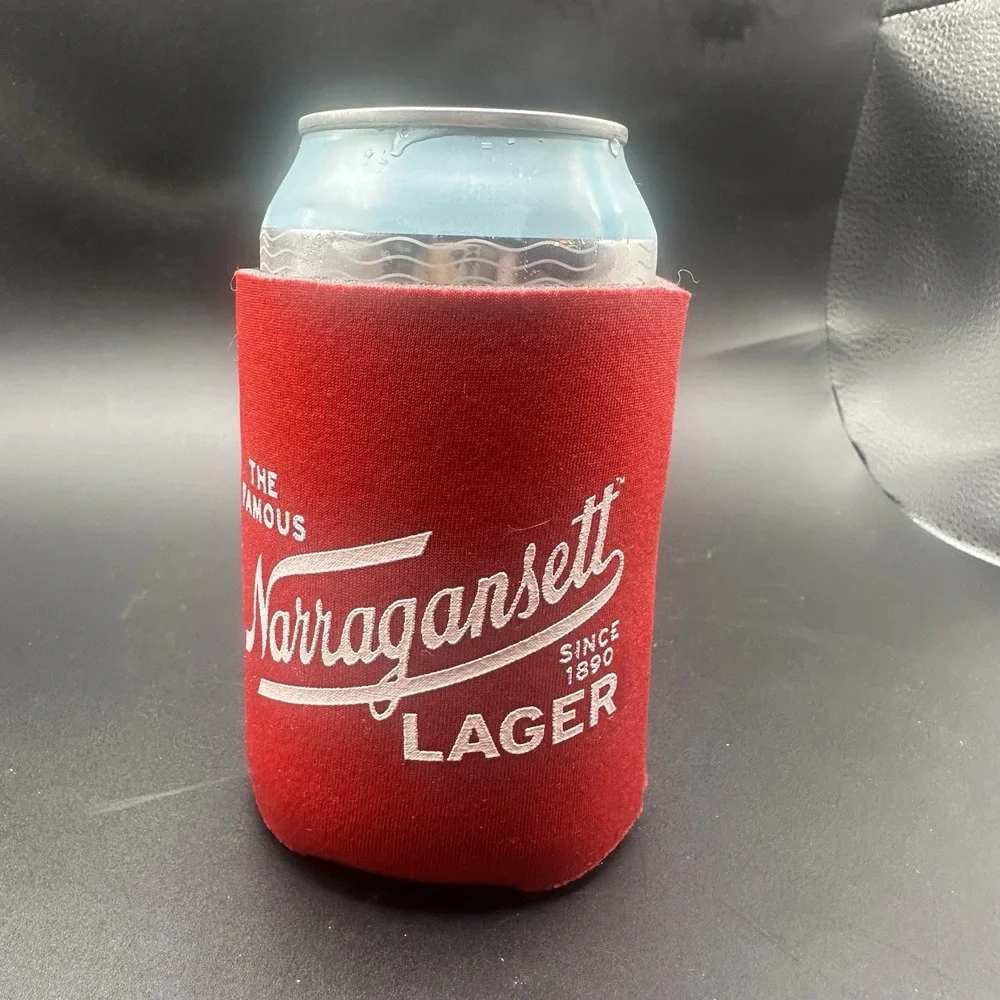 Narragansett‎ Lager Beer Coozie Koozie Red White Collectible